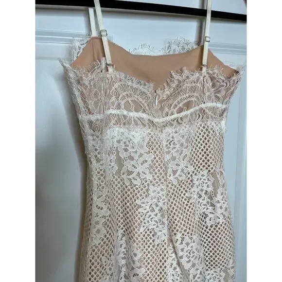 Majorelle Apollo Lace Mini Dress in Ivory Size Small - Picture 4 of 9